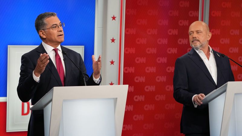 Xavier Becerra y Steve Hilton chocan por impuestos, costo de vida y la sombra de Donald Trump en California