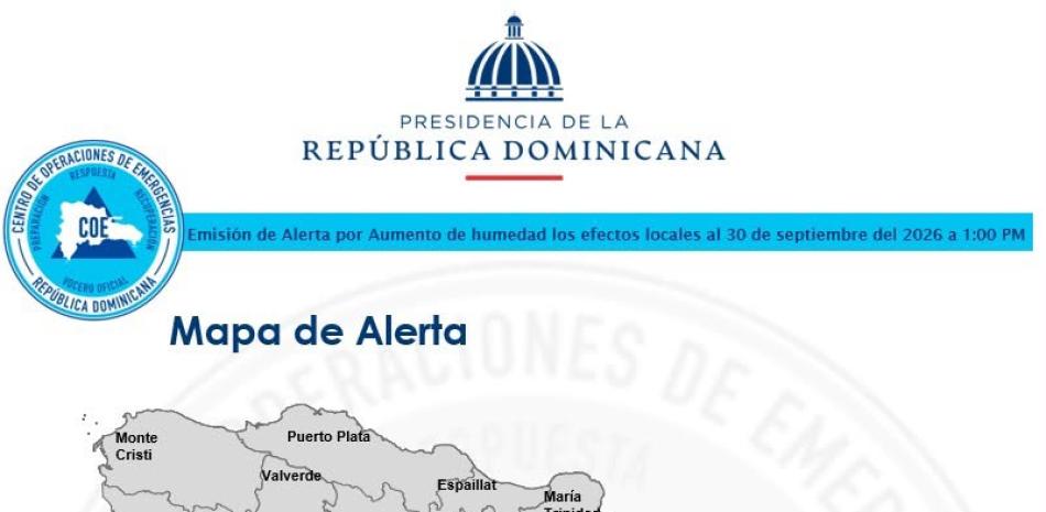 COE activa alerta verde para el Gran Santo Domingo y San Cristóbal por incremento de lluvias