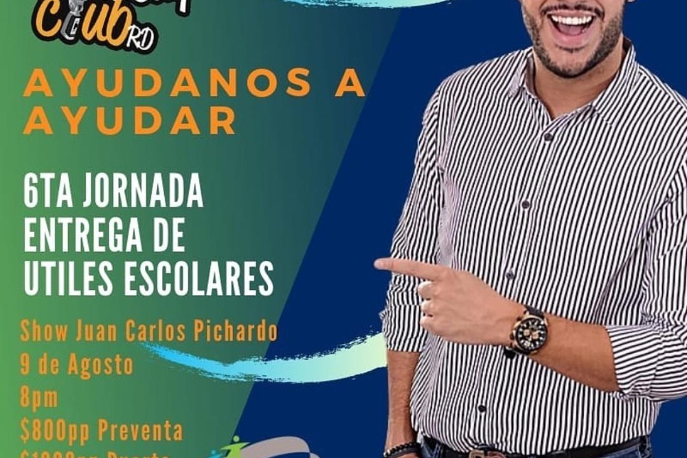 Juan Carlos Pichardo con show pro recaudación